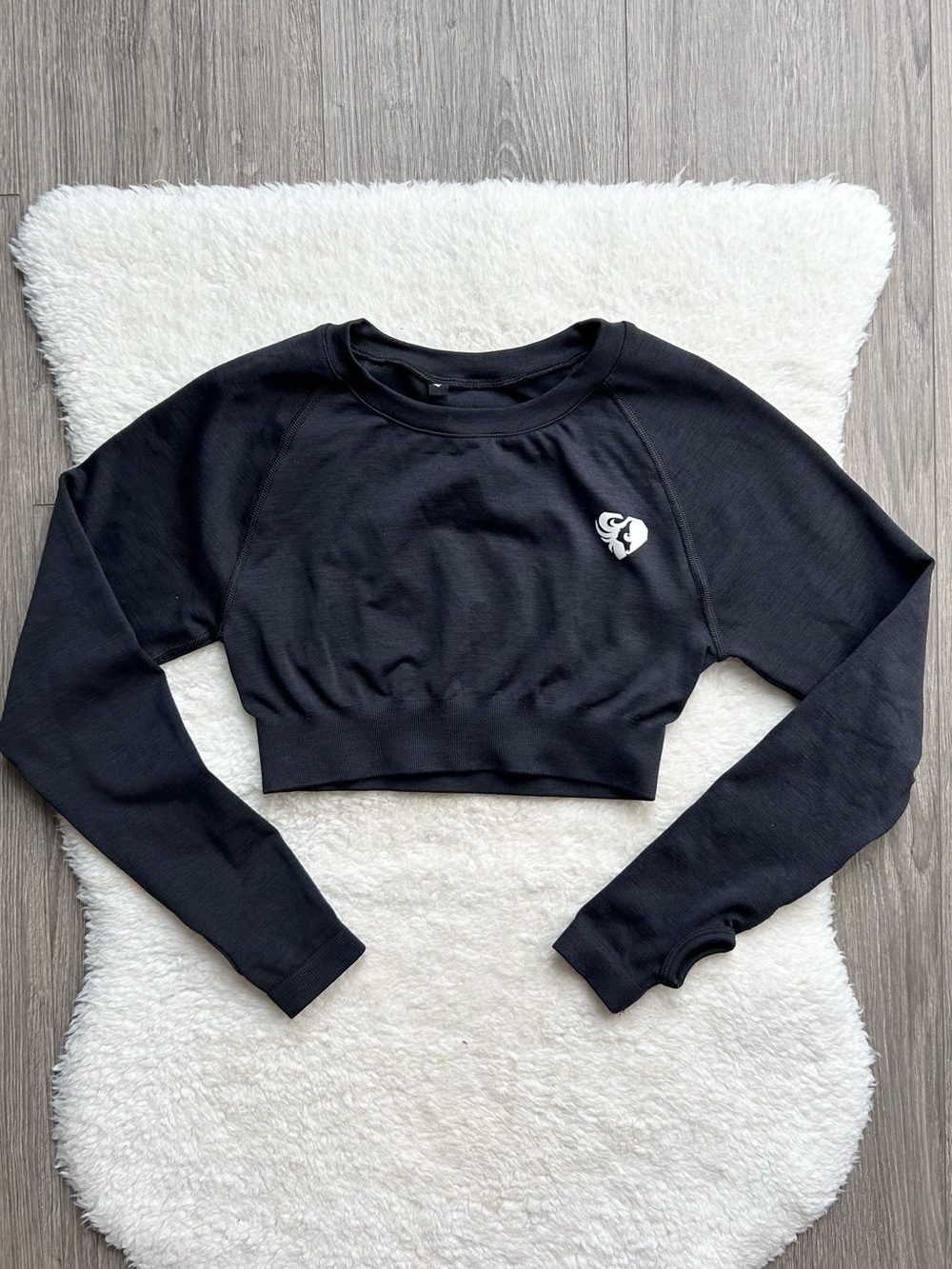 Women’s Best Cropped Black Long Sleeve Athletic Top